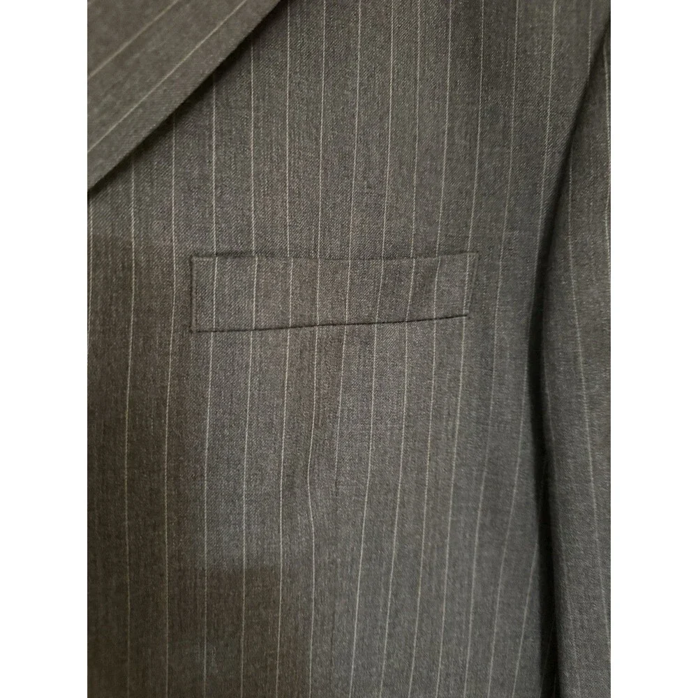 Evan Picone Pinstripped 3 Button Men Suit Size 46 Regular